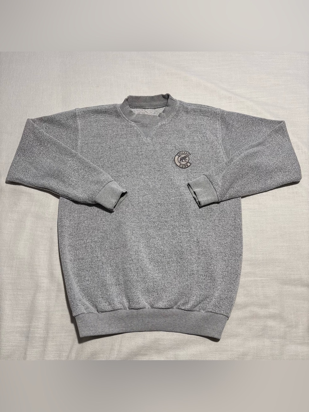 Vintage Dynasty Chicago Cubs Crew Sweatshirt | Heather Gray | Size Small-Medium